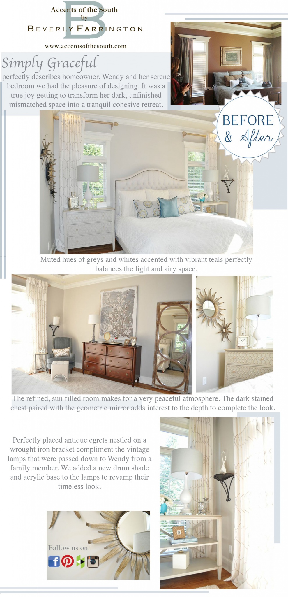 Huntsville Alabama Master Bedroom Design Accents of the South by Beverly Farrington