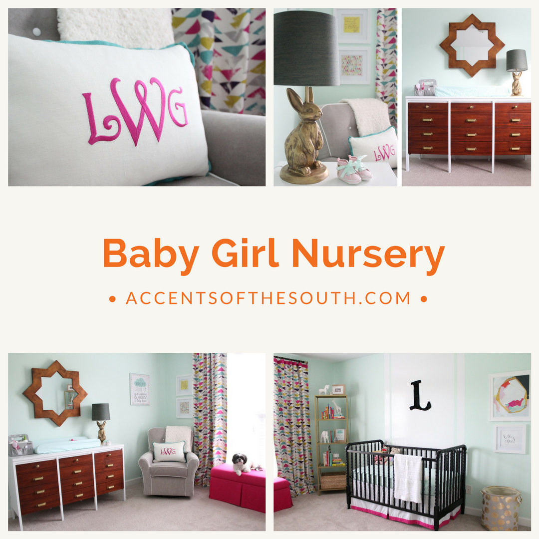 Baby Girl Nursery in Huntsville Alabama Accents of the South by Beverly Farrington Instagram